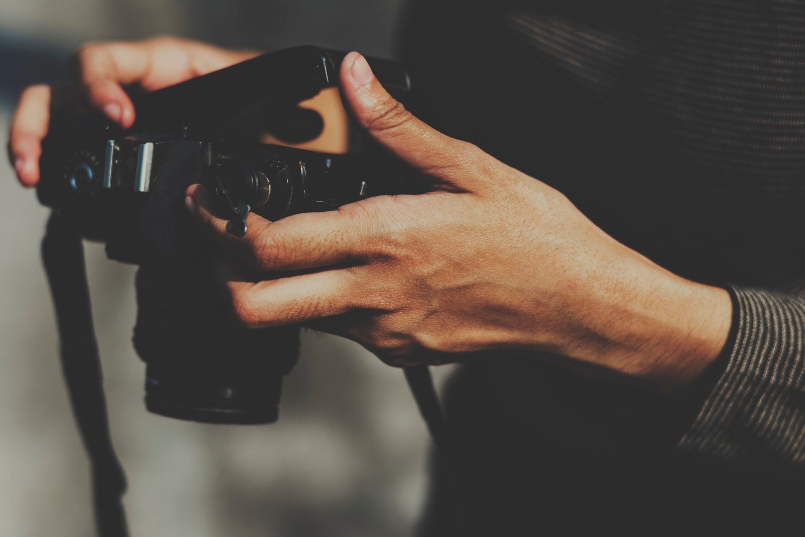 Young Woman and Camera Trip Travel Wanderlust